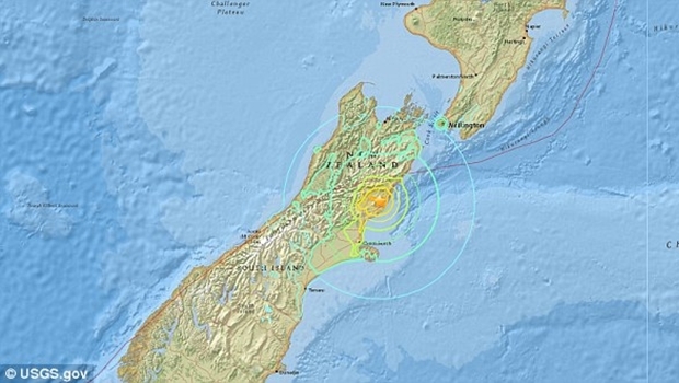 Tremor de 7.8 de magnitude foi registrado a 16km de profundidade | Foto: Reprodução USGS