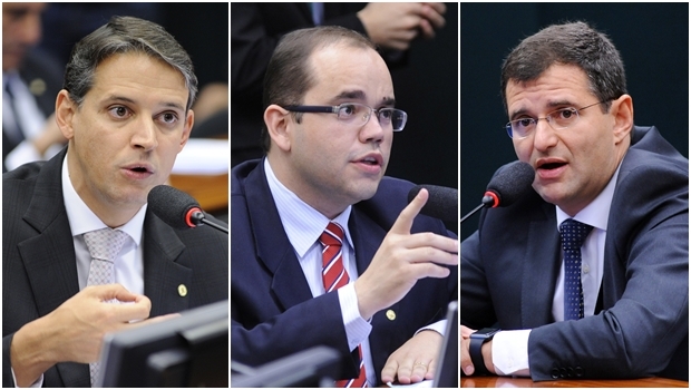 Thiago Peixoto, Fábio Sousa e Marcos Abrão são contrários à proposta | Fotos: Lúcio Bernardo Júnior e Zeca Ribeiro/ Agência Câmara