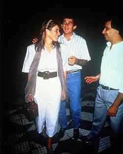 Adriane Yamin e Ayrton Senna | Foto: Arquivo da família