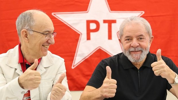 Ex-presidente Lula e o presidente do PT, Rui Falcão, durante reunião no diretorio nacional do partido | Foto: Ricardo Stuckert/ Instituto Lula
