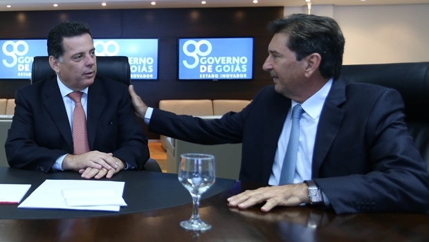 Marconi e Maguito durante encontro no Palácio | Foto: governo de Goiás