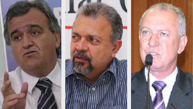 Jorcelino Braga, Elias Vaz e Milton Mercês: jogada para reduzir força do prefeito eleito, Iris Rezende, na Câmara Municipal de Goiânia