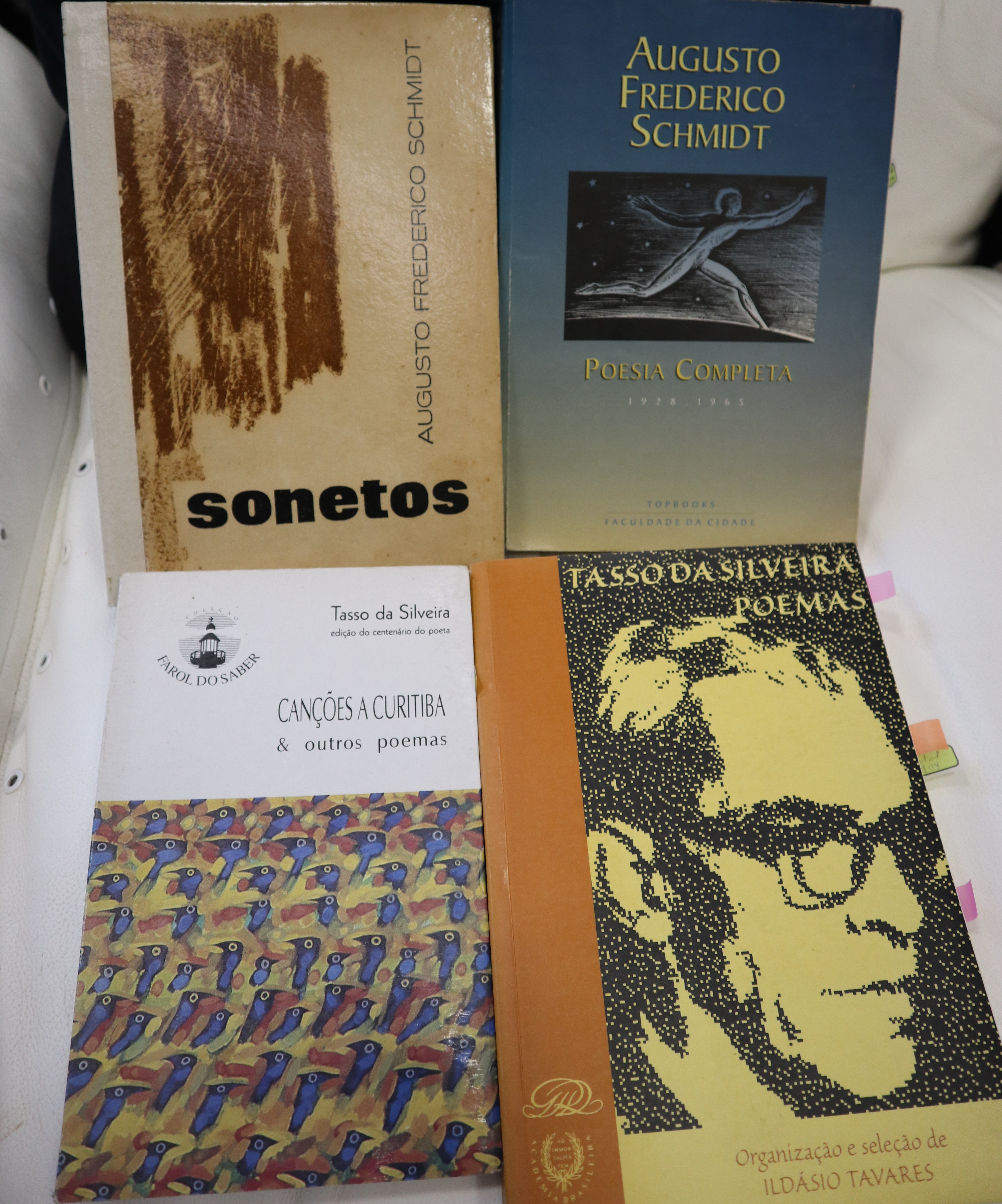 Os livros de Schmidt e Tasso podem ser encontrados em edições antigas e atuais