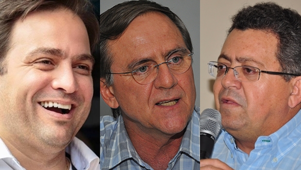 Pré-candidatos eleições 2020 em Anápolis: Roberto Naves, Antônio Gomide e Edson Tavares.