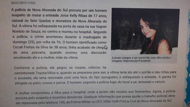 Polícia Civil prende suspeito de matar enteada no Mato Grosso do Sul