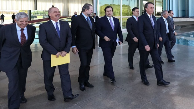 Augusto Heleno Onyx Lorenzoni Dias Toffoli Rodrigo Maia Davi Alcolumbre Paulo Guedes - Foto Marcos Corrêa PR