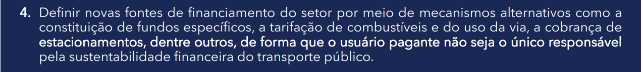 No Plano de Governo, Caiado demonstra intenção em criar fontes alternativas de financiamento do transporte coletivo público