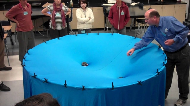 Representação da gravidade de um buraco negro