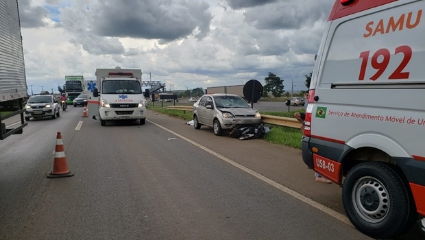 Motociclista morre em acidente na BR-153