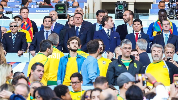 Augusto Heleno Sergio Moro Jair Bolsonaro Crivella e companhia Copa América Maracanã - Foto Fabio Rodrigues Pozzebom Agência Brasil editada
