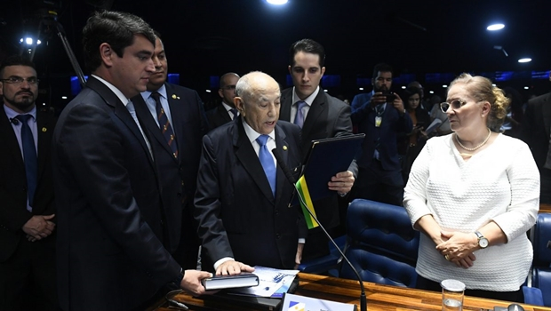 Siqueira, no dia da posse como Senador