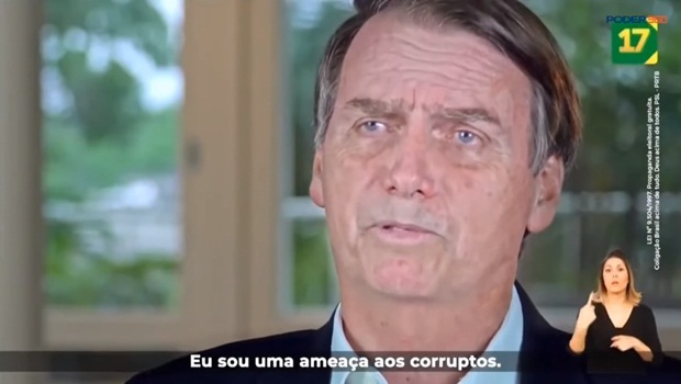 Jair Bolsonaro propaganda eleitoral 2018 ameaça aos corruptos segundo turno - Foto Reprodução Poder360