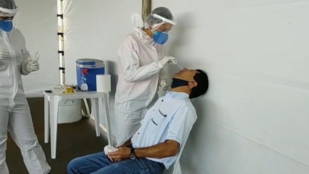 Rio Verde testagem funcionários indústrias junho 2020 - Foto Reprodução TV Anhanguera