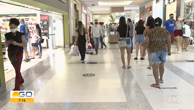 Shoppings reabertos Aparecida de Goiânia 3 - Foto Reprodução TV Anhanguera