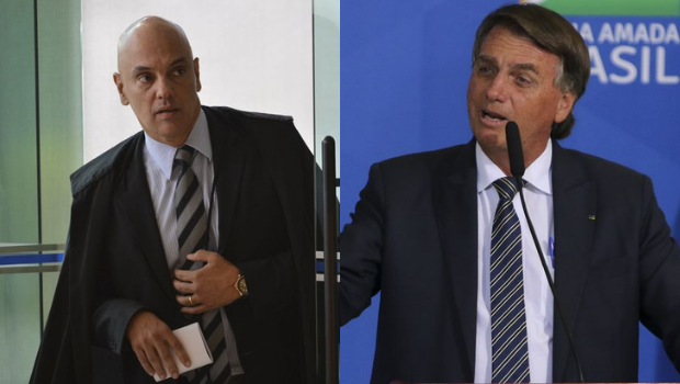Alexandre de Moraes e Jair Bolsonaro