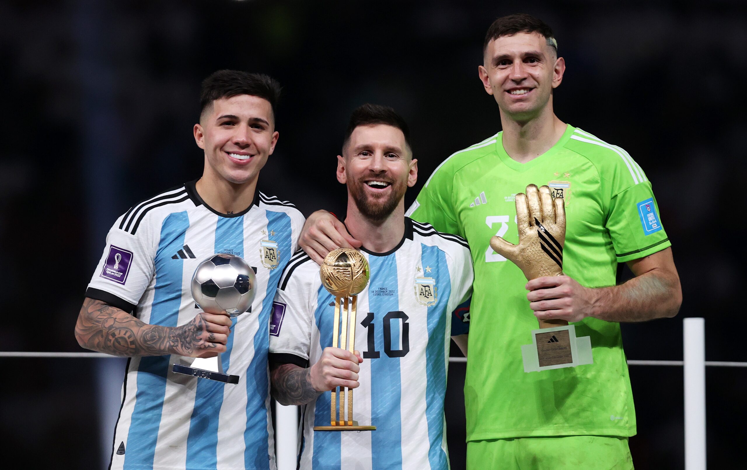 Lionel Messi, melhor jogador jovem: Enzo Fernandez e melhor goleiro: Martínez