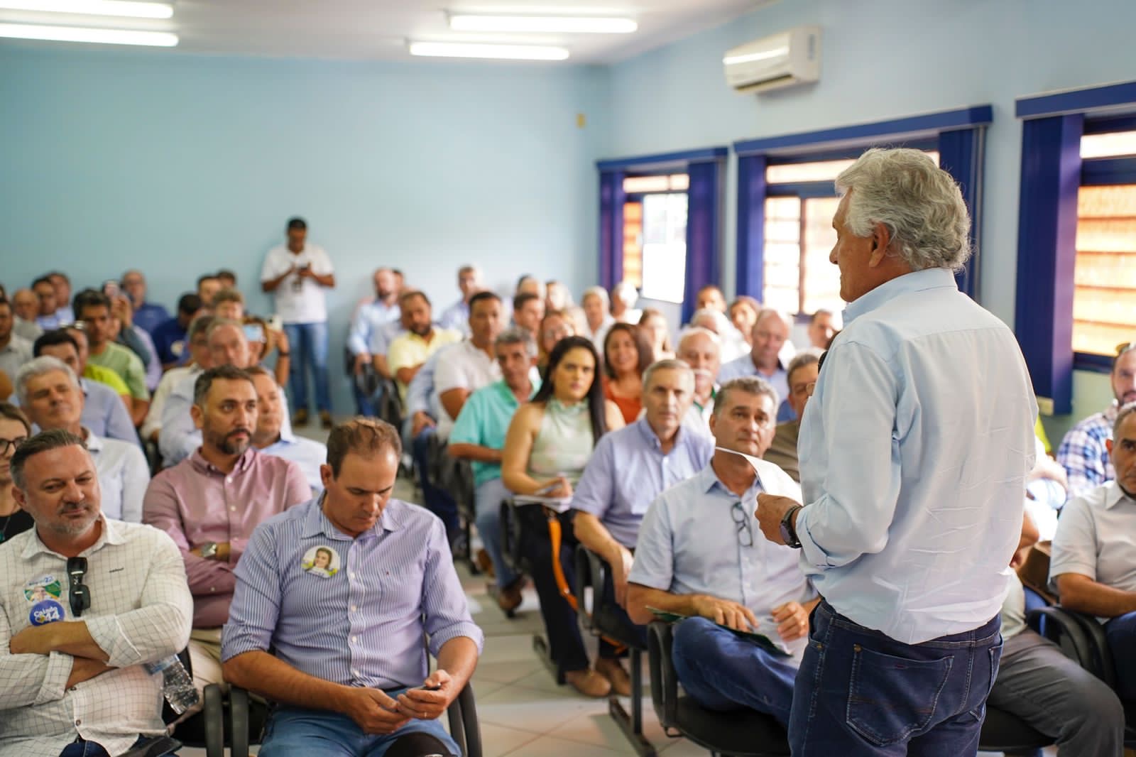 O governador em encontro com agricultores, eme 2022: “A maior fronteira agrícola de Goiás será o Nordeste goiano”. | Foto: divulgação/Secom