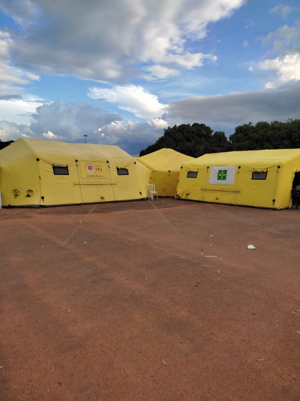 Pátio da PF abrigou alojamento de presos por depredação em Brasília | Foto: OAB