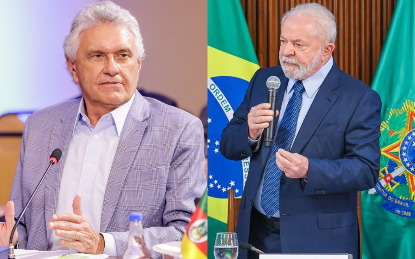 Caiado e Lula em evento da presidência com governadores de todos os estados | Foto: Cristiano Borges /Ricardo Stuckert