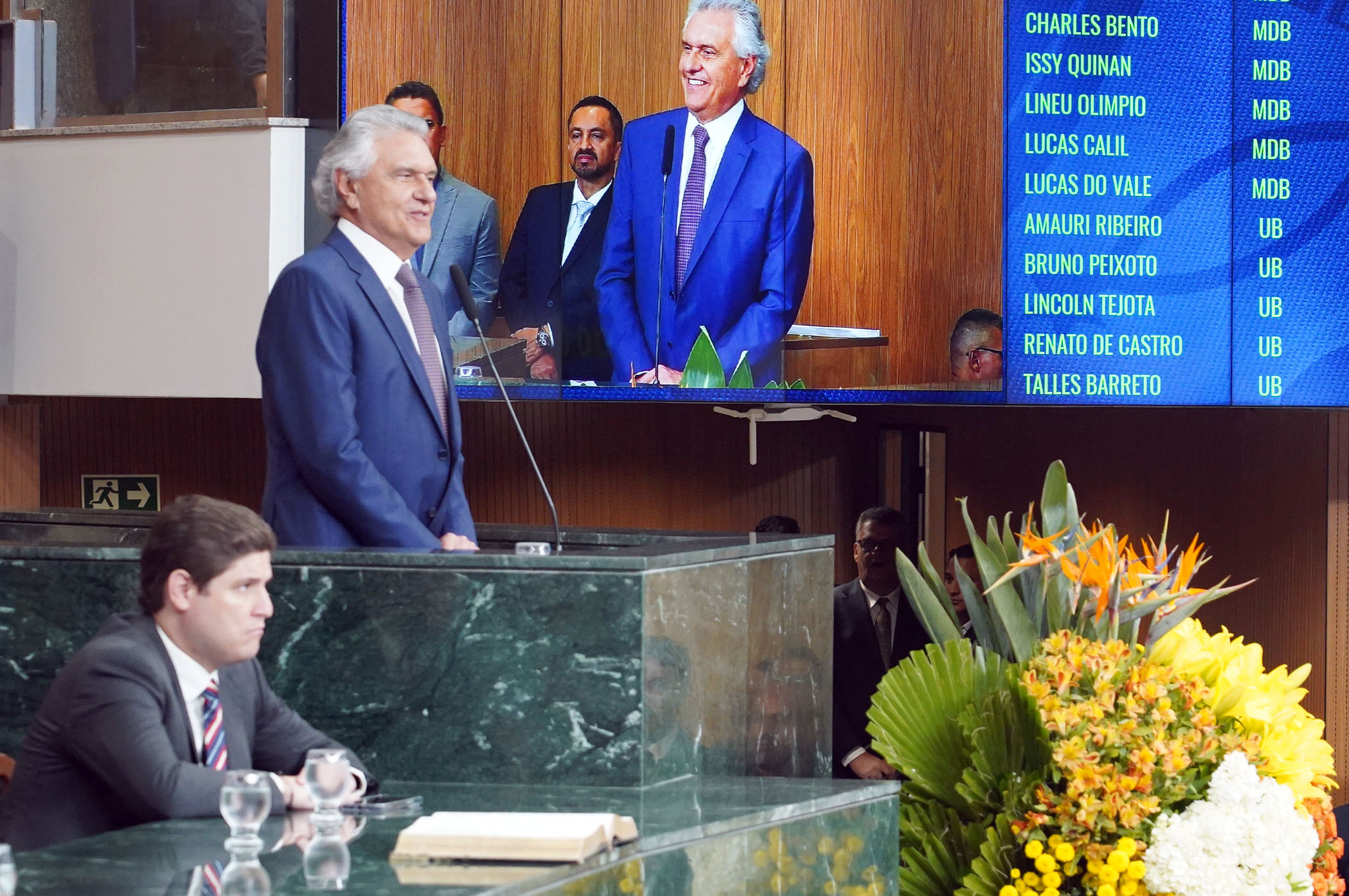 Governador participar de posse de diretores da Alego | Foto: Carlos Costa