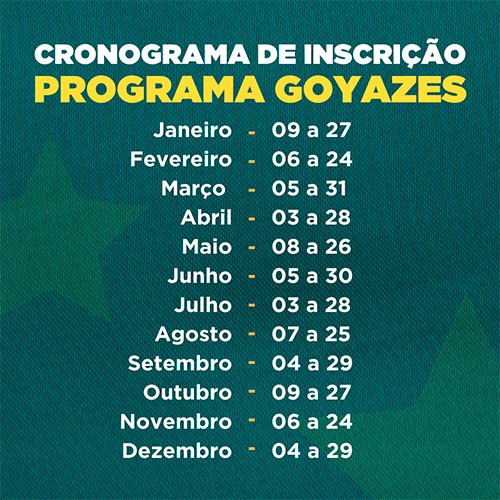 Cronograma da Lei Goyazes | Foto: divulgação