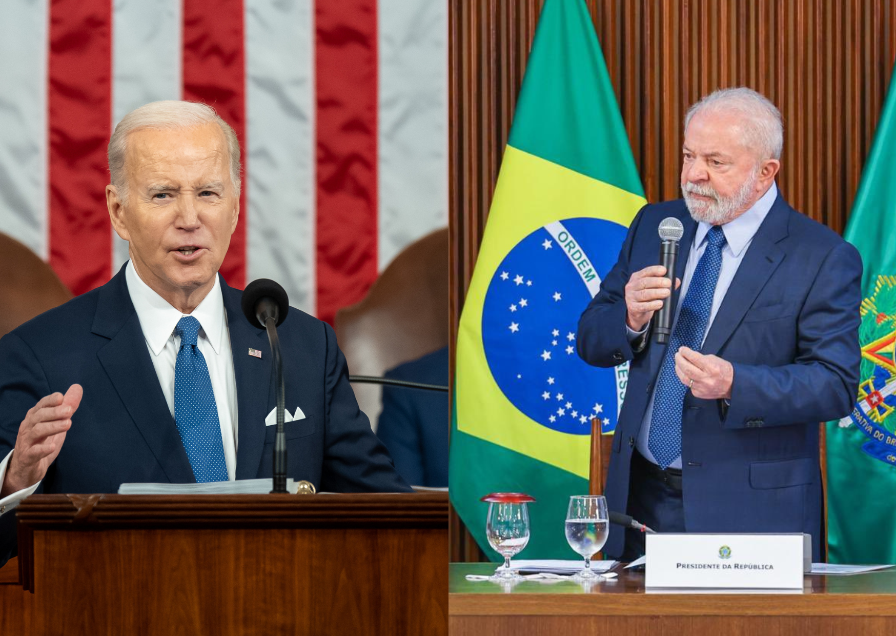Presidente Lula faz primeira viagem aos EUA na companhia de Janja e comitiva de ministros | Foto: Twitter/arquivos pessoais