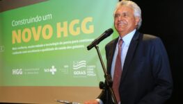 Governador Ronaldo Caiado durante cerimônia no HGG. | Foto: Wesley Costa.