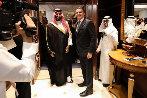Bolsonaro e Mohammed bin Salman, Príncipe Herdeiro do Reino da Arábia Saudita | Foto: Foto José DiasPR