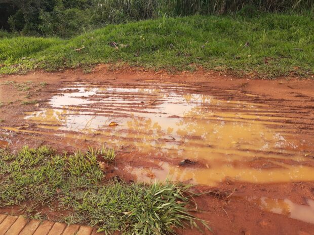 Pista com lama no Parque Leolídio di Ramos Caiado, em Goiânia | Foto: divulgação/leitor Jornal Opção