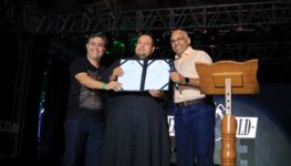 Kleybe Morais, padre Rodrigo de Castro e Rogério Cruz | Foto: Jackson Rodrigues