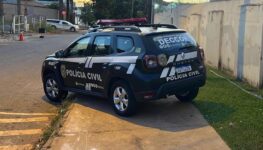Viatura da Polícia Civil durante operação. | Foto: DIvulgação PCGO