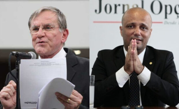 Antônio Gomide e Major Vitor Hugo | Foto: Alego/Jornal Opção