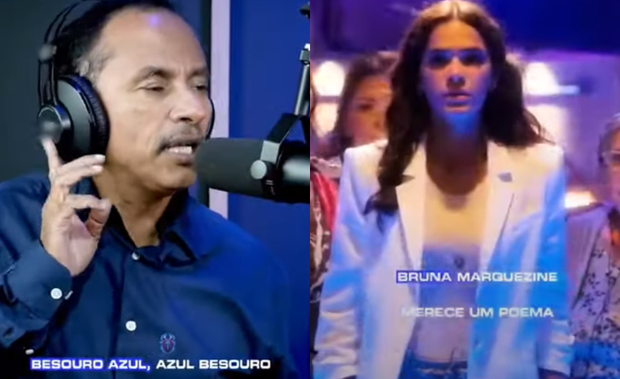 Manoel Gomes canta Besouro Azul, com Bruna Marquezine | Foto: reprodução/vídeo