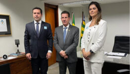 Rafael Lara Martins, Vanderlan Cardoso e Fernanda Terra | Foto: divulgação/OAB-GO