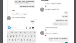 Supostas conversas do ex-vereador com uma das mulheres de candidaturas fastamas | Foto: print do processo