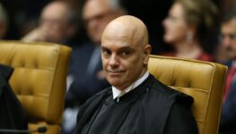 O ministro do STF Alexandre de Moraes durante solenidade de posse do novo presidente do Supremo Tribunal Federal (STF), ministro Dias Toffoli | Foto: Reprodução