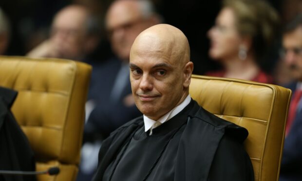 O ministro do STF Alexandre de Moraes durante solenidade de posse do novo presidente do Supremo Tribunal Federal (STF), ministro Dias Toffoli | Foto: Reprodução