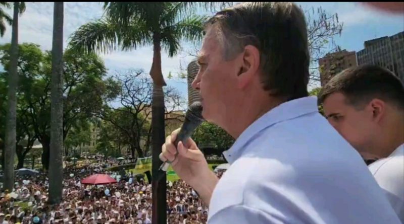 Ex-presidente discursou em BH para milhares de apoiadores | Foto: print/vídeo das redes sociais