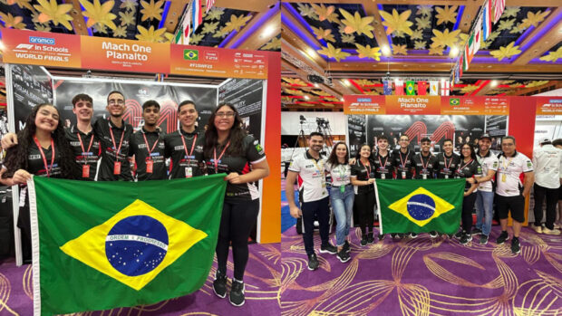 Delegação goiana de robótica em Singapura | Foto: divulgação/Fieg