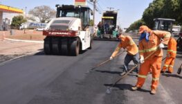obra asfalto Goiânia