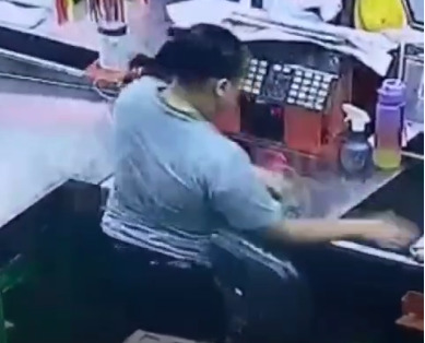 Segundo polícia, a operadora de caixa furtou hipermercado com ajuda de dois comparsas | Foto: print de vídeo
