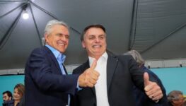 Ronaldo Caiado e Jair Bolsonaro. | Foto: Isac Nóbrega/PR