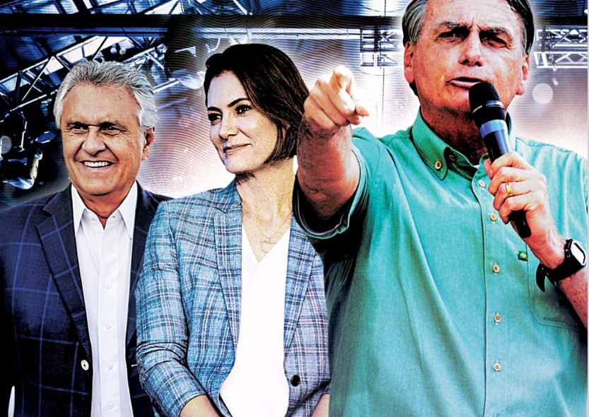 Caiado, Michele e Bolsonaro