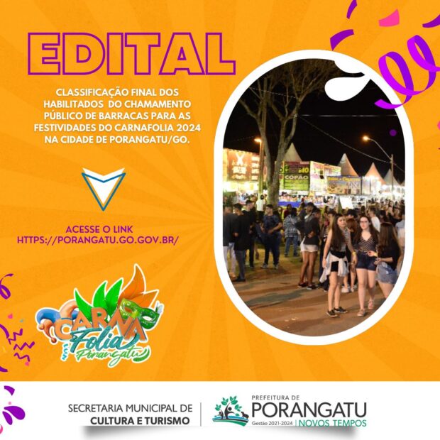 Chamamento para particpação do carnaval em Porangauto | Imagem: divulgação