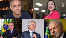 Gayer, Adriana Accorsi, Bolsonaro, Caiado e Lula | Fotos: reprodução