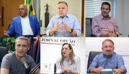 Cruz, Mabel, Cardoso, Gayer, Accorsi e Mariano | Fotos: divulgação e Jornal Opção