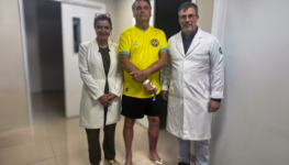 Jair Bolsonaro em tratamento de erisipela | Foto: divulgação