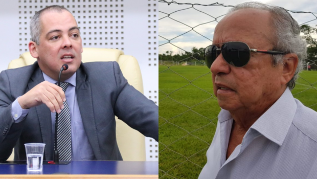 Léo José e o tio Ibrahim Arantes - presidente do Conselho de Administração do Goiânia | Fotos: divulgações