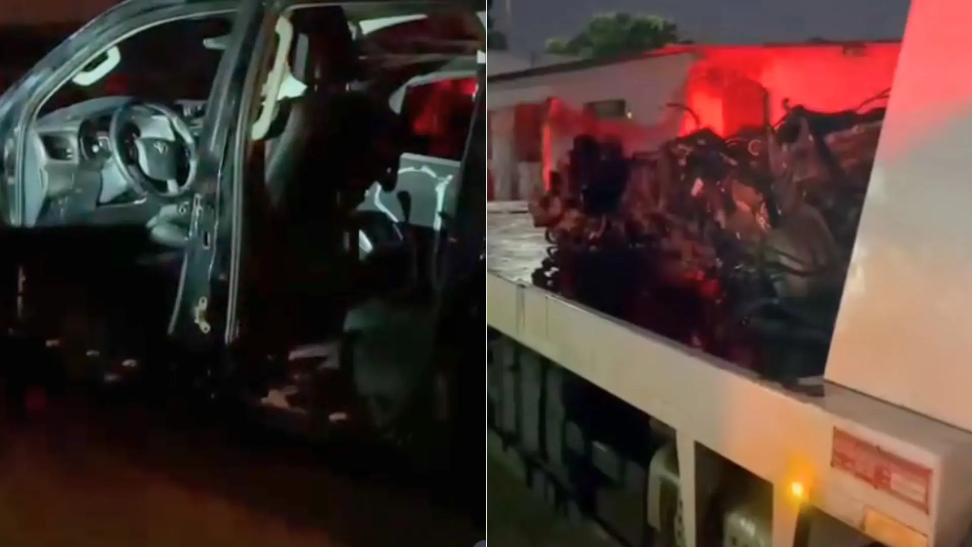 Desmonte irregular e comercialização de peças de caminhonetes | Foto: Polícia Civil