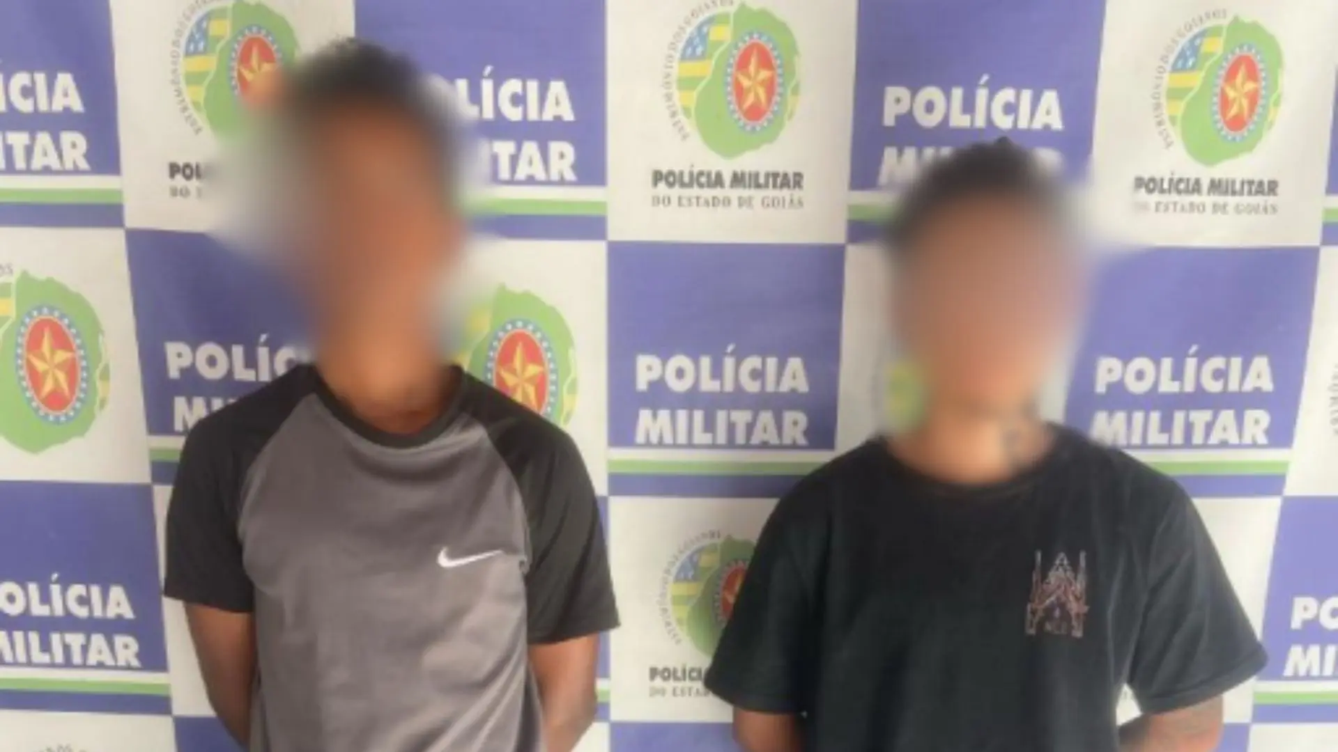 Adolescente e jovem envolvidos na "brincadeira" | Foto: Reprodução / Polícia Militar